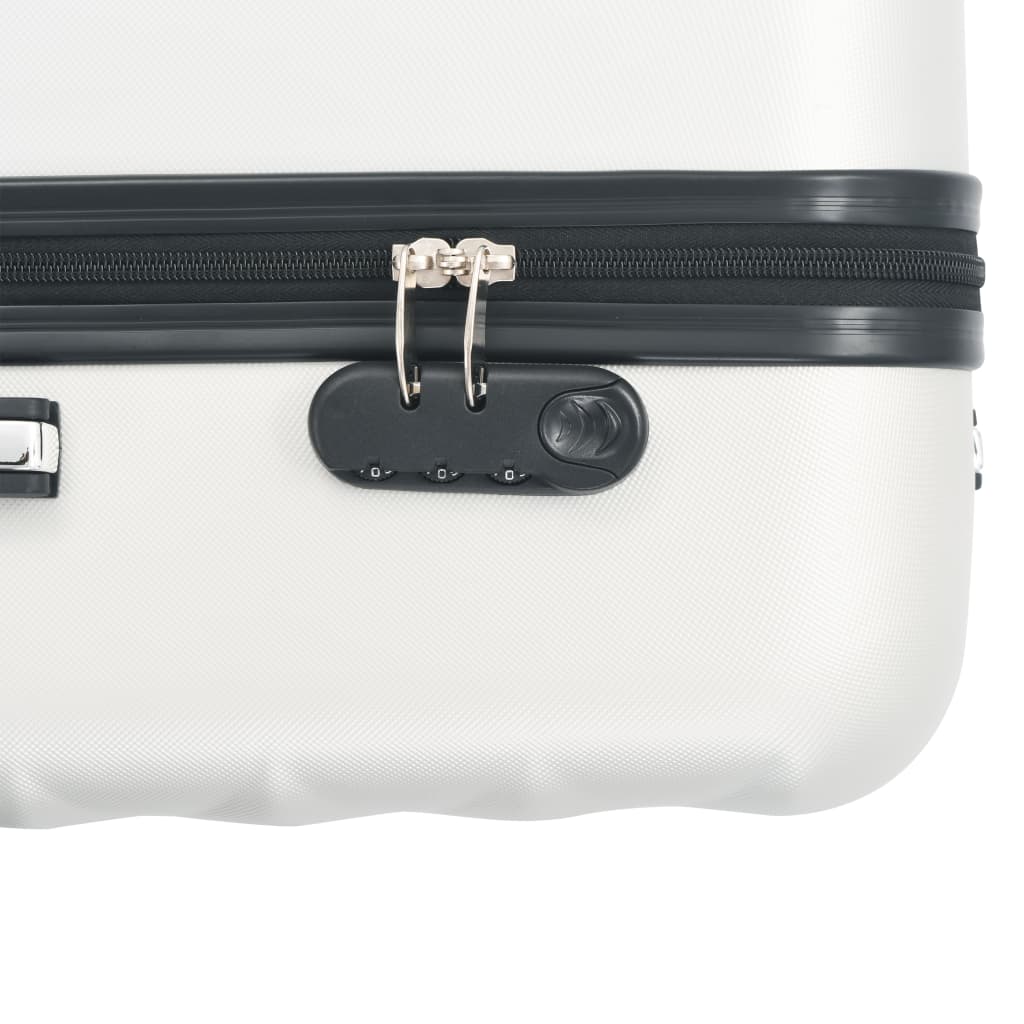 vidaXL Valise rigide 3 pcs Argenté brillant ABS
