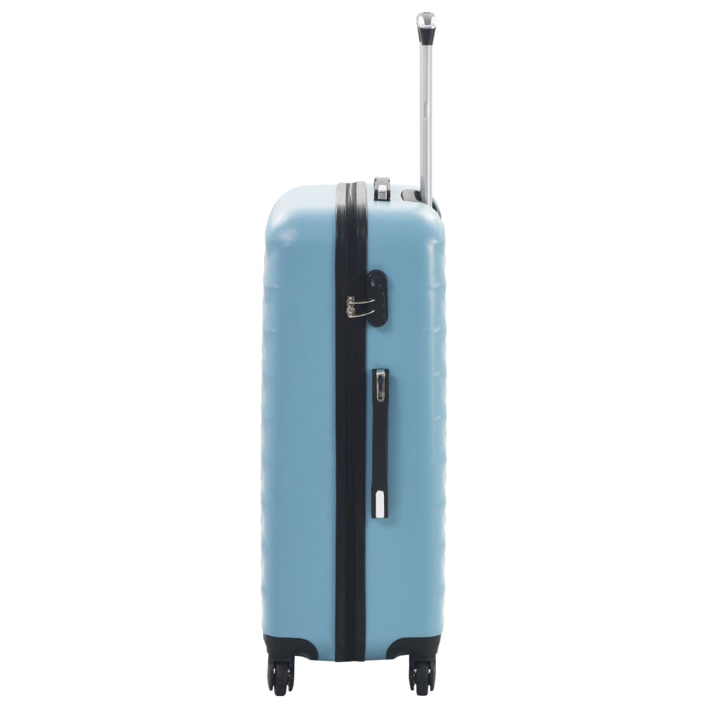 vidaXL Valise rigide 3 pcs Bleu ABS