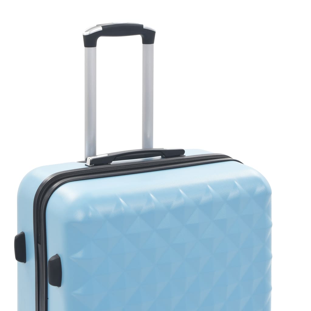 vidaXL Valise rigide 3 pcs Bleu ABS