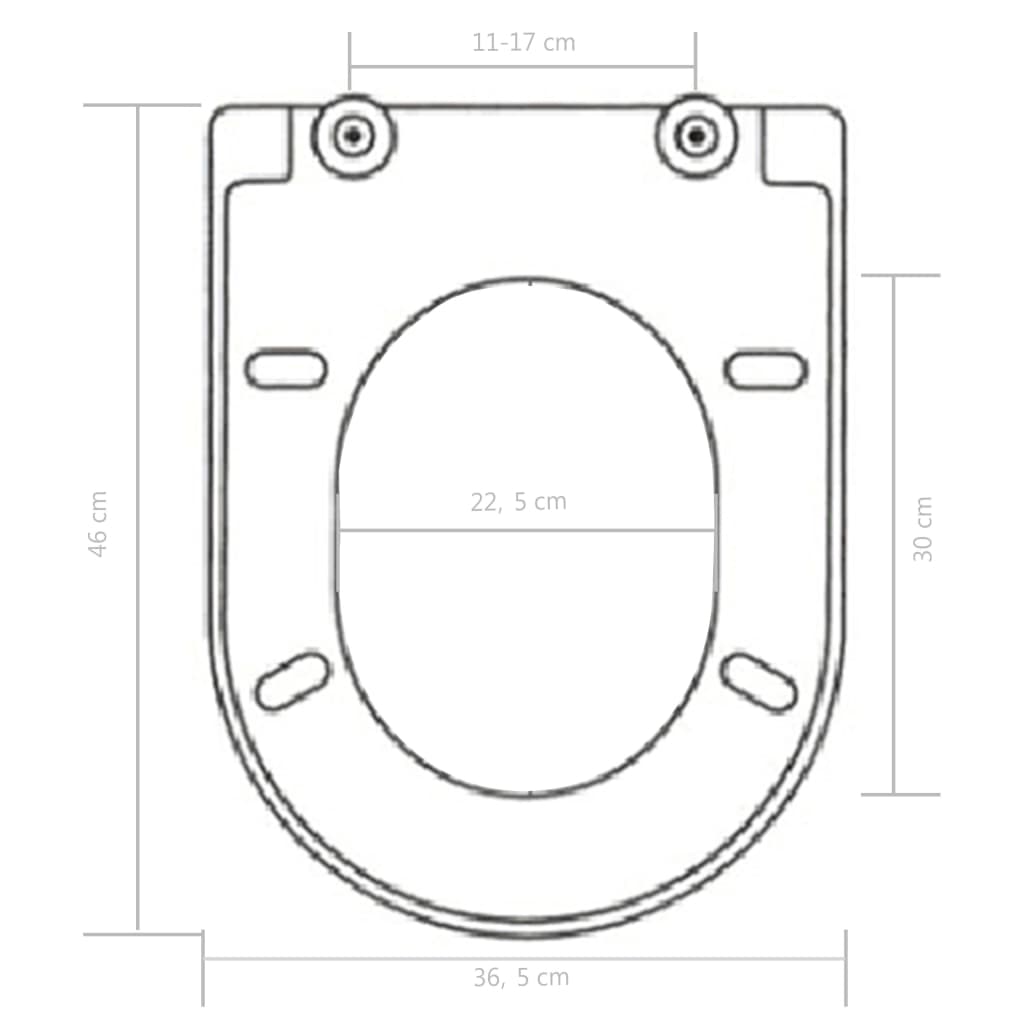 vidaXL Abattant WC à fermeture en douceur Libération rapide Blanc