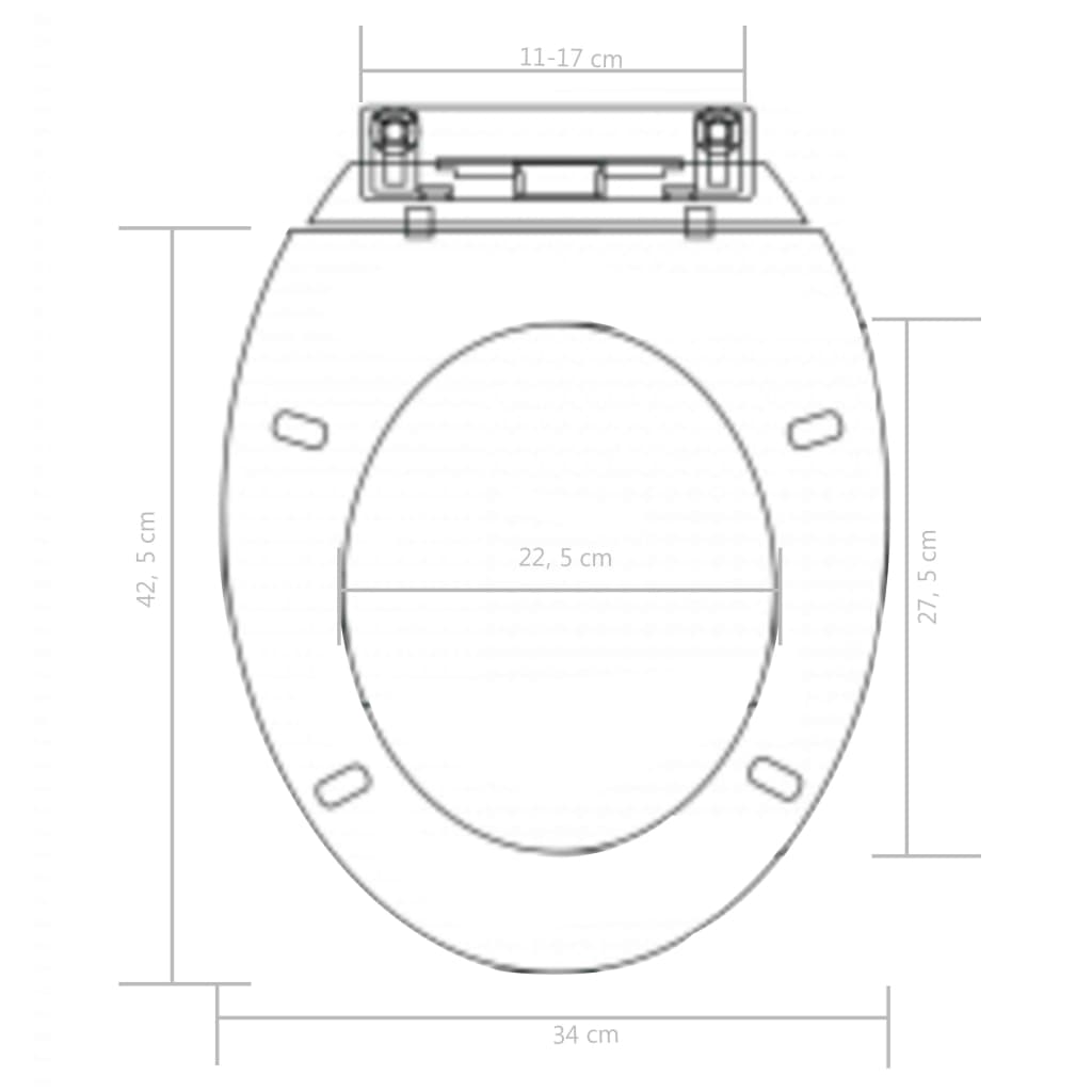 vidaXL Abattant WC à fermeture en douceur Libération rapide Noir