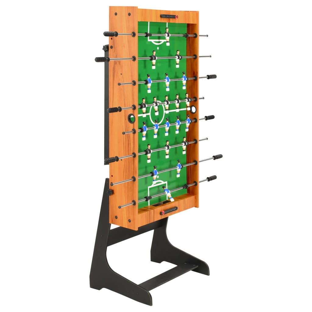 vidaXL Table de football pliante 121 x 61 x 80 cm Marron clair