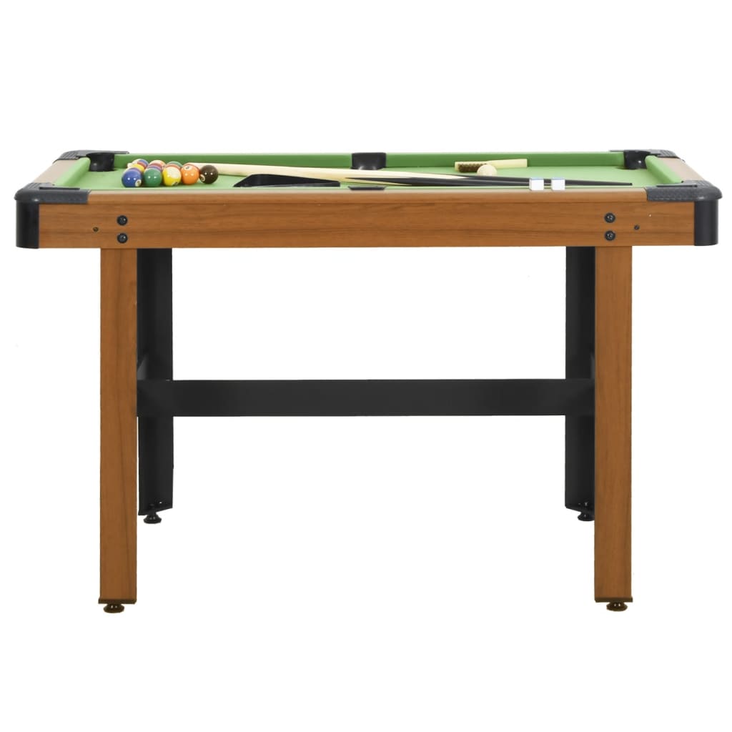 vidaXL Table de billard 4 pieds 122x61x76 cm Marron