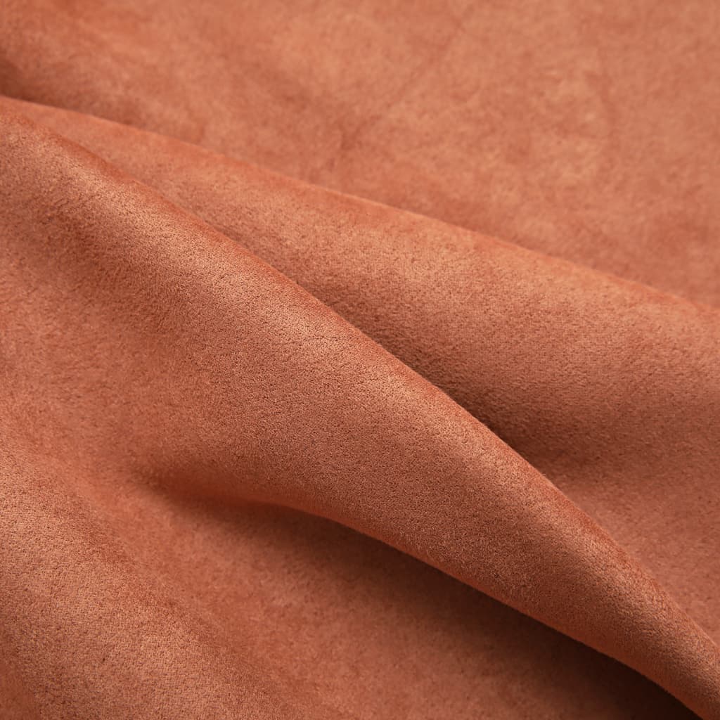 vidaXL Rideaux occultants et anneaux en métal 2 pcs Rouille 140x175 cm
