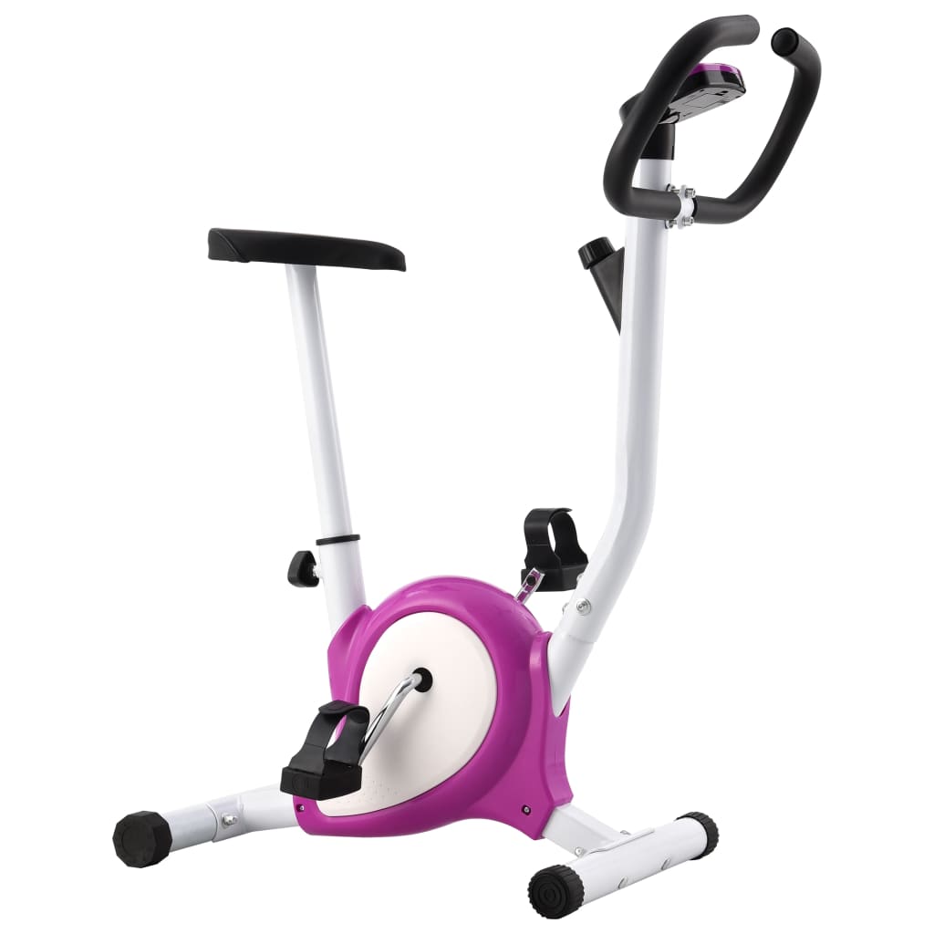 vidaXL Vélo d'appartement avec résistance à courroie Violet