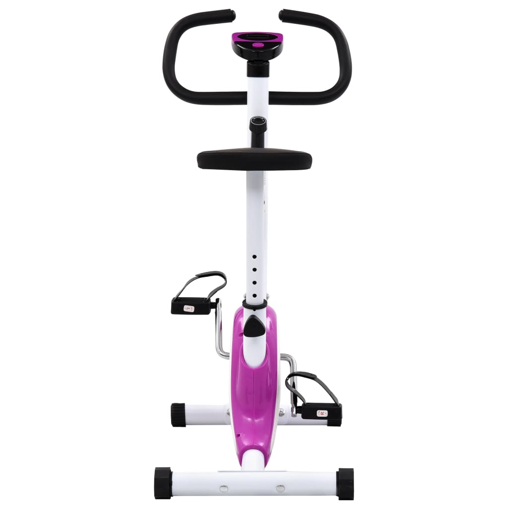vidaXL Vélo d'appartement avec résistance à courroie Violet