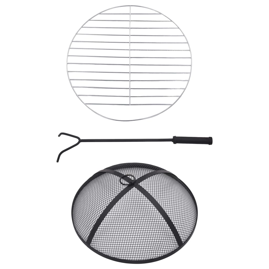 vidaXL Table de foyer mosaïque Noir et blanc 68 cm Céramique