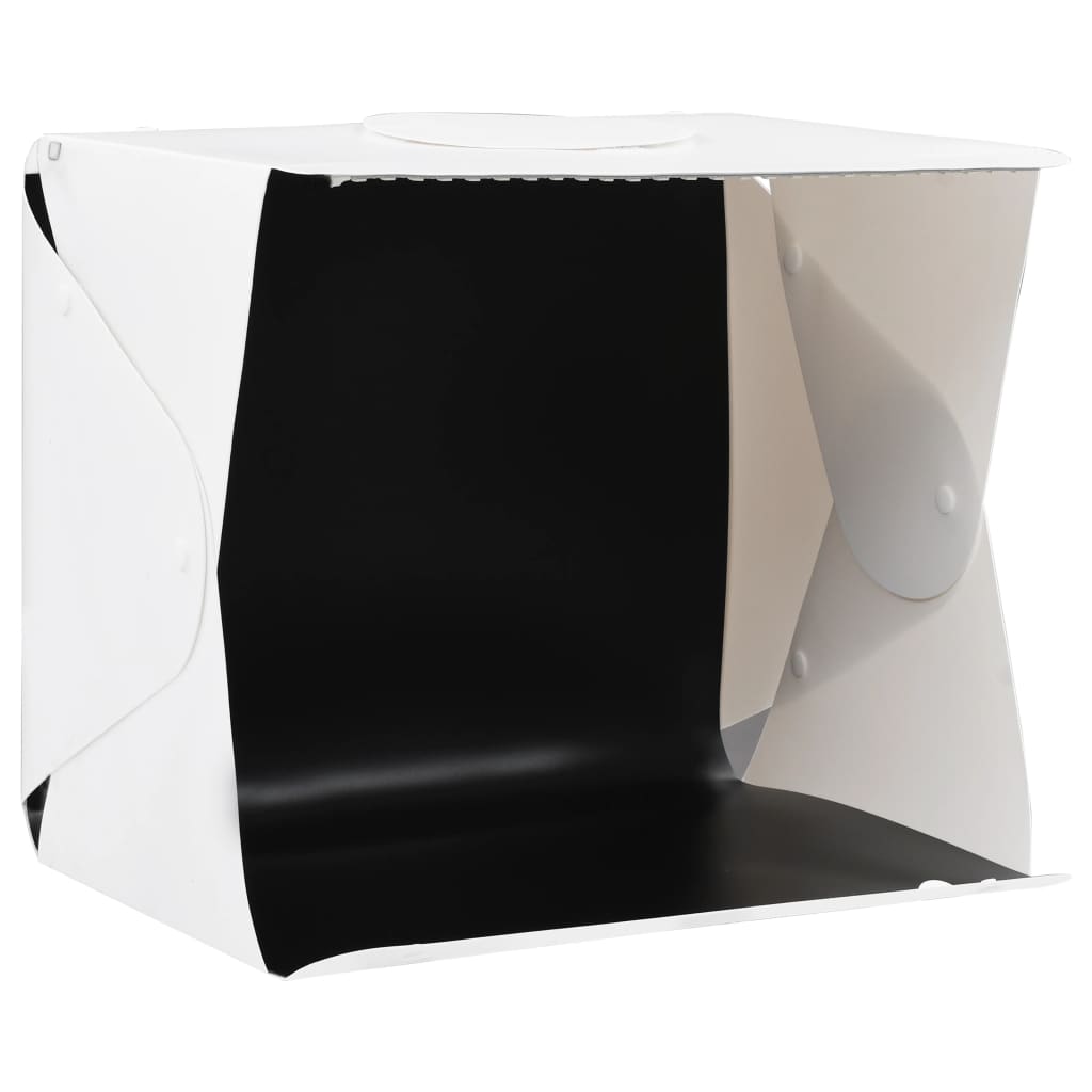 vidaXL Boîte à lumière studio LED pliable 40x34x37 cm Plastique Blanc