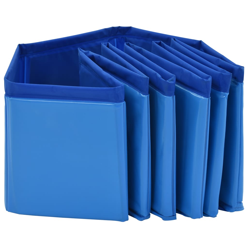vidaXL Piscine pliable pour chiens Bleu 80x20 cm PVC