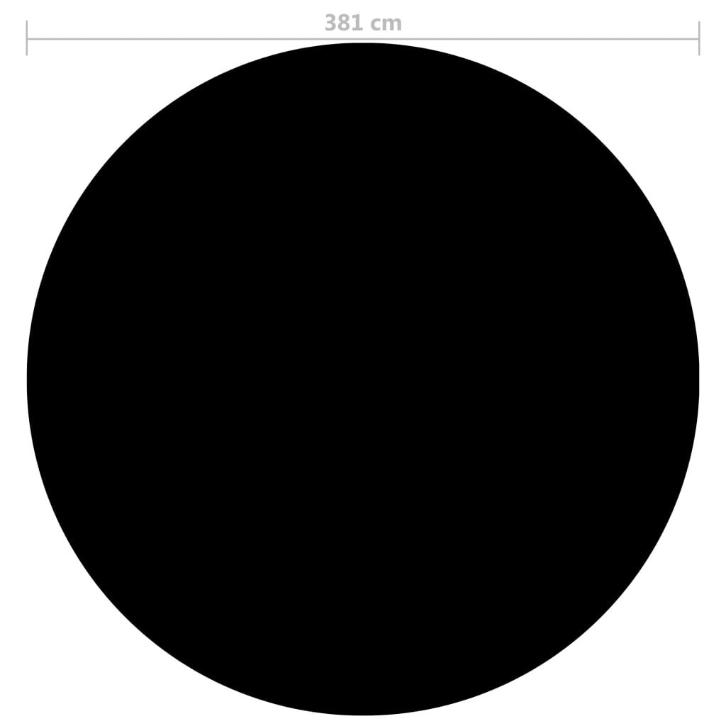 vidaXL Couverture de piscine Noir 381 cm PE