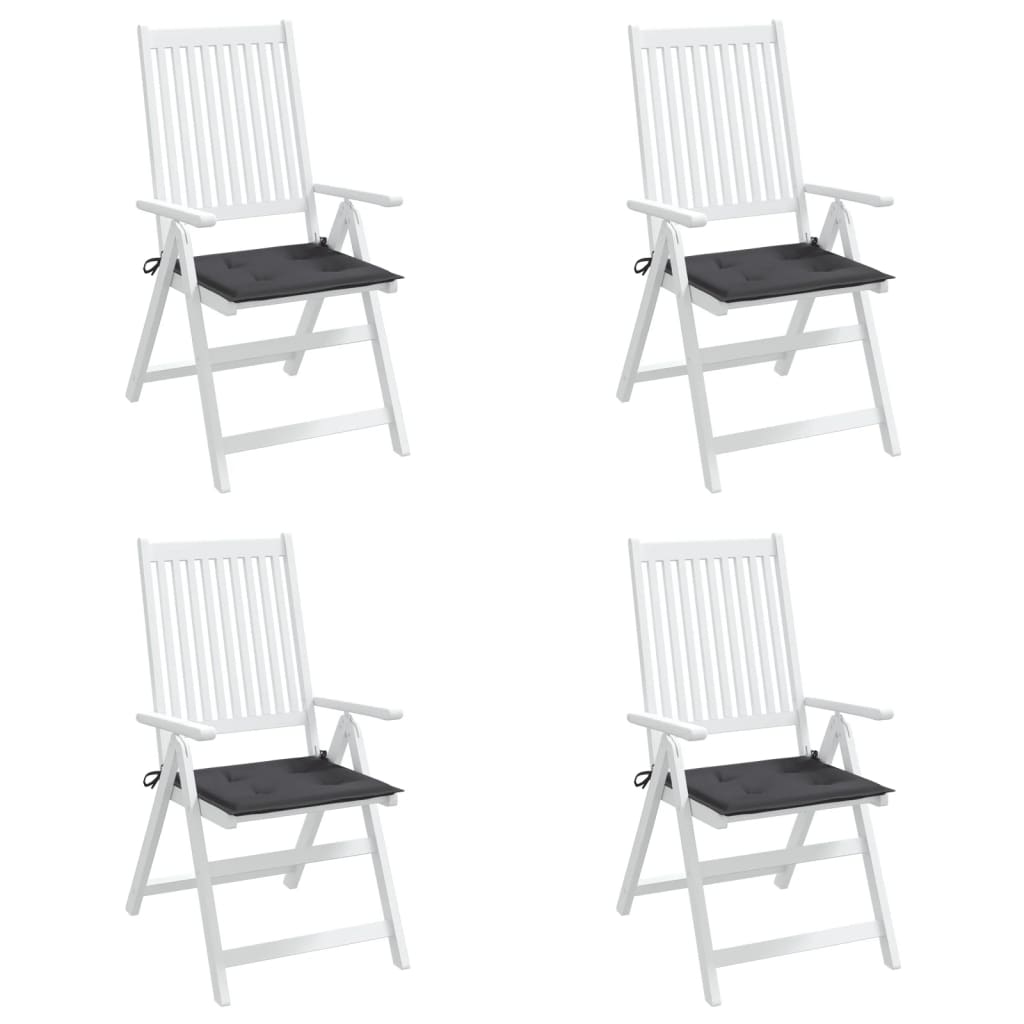 vidaXL Coussins de chaise de jardin 4 pcs anthracite 40x40x3 cm