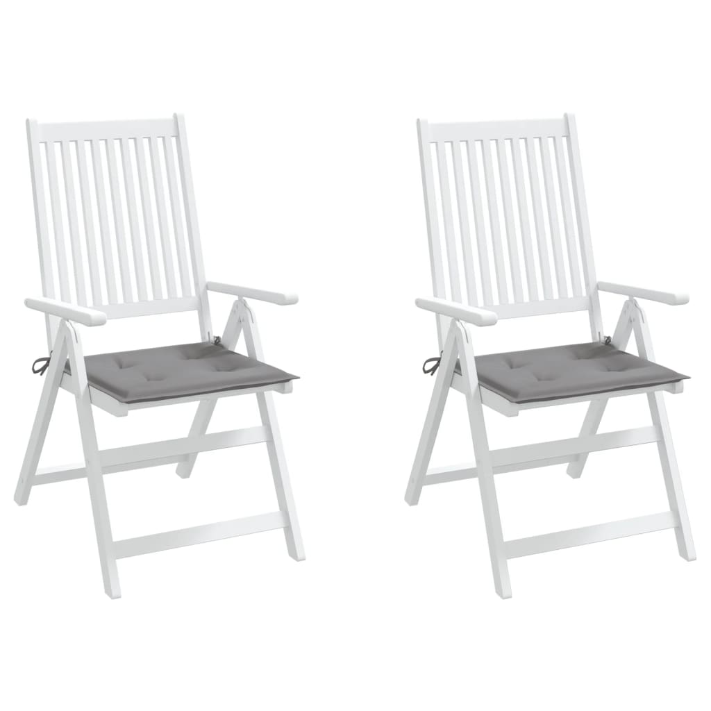 vidaXL Coussins de chaise de jardin 2 pcs gris 50x50x3 cm tissu oxford