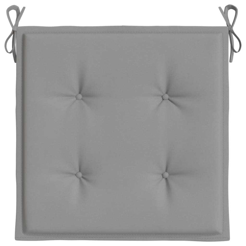 vidaXL Coussins de chaise de jardin 2 pcs gris 50x50x3 cm tissu oxford