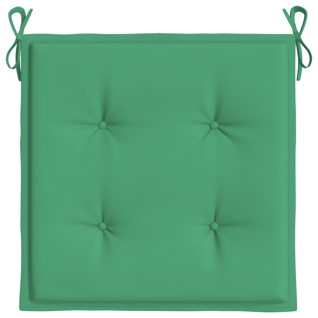 vidaXL Coussins de chaise de jardin 2 pcs vert 50x50x3 cm tissu oxford