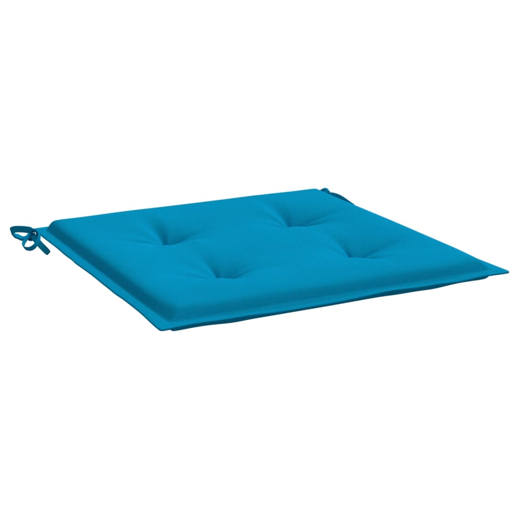 vidaXL Coussins de chaise de jardin 2 pcs bleu 50x50x3 cm tissu oxford