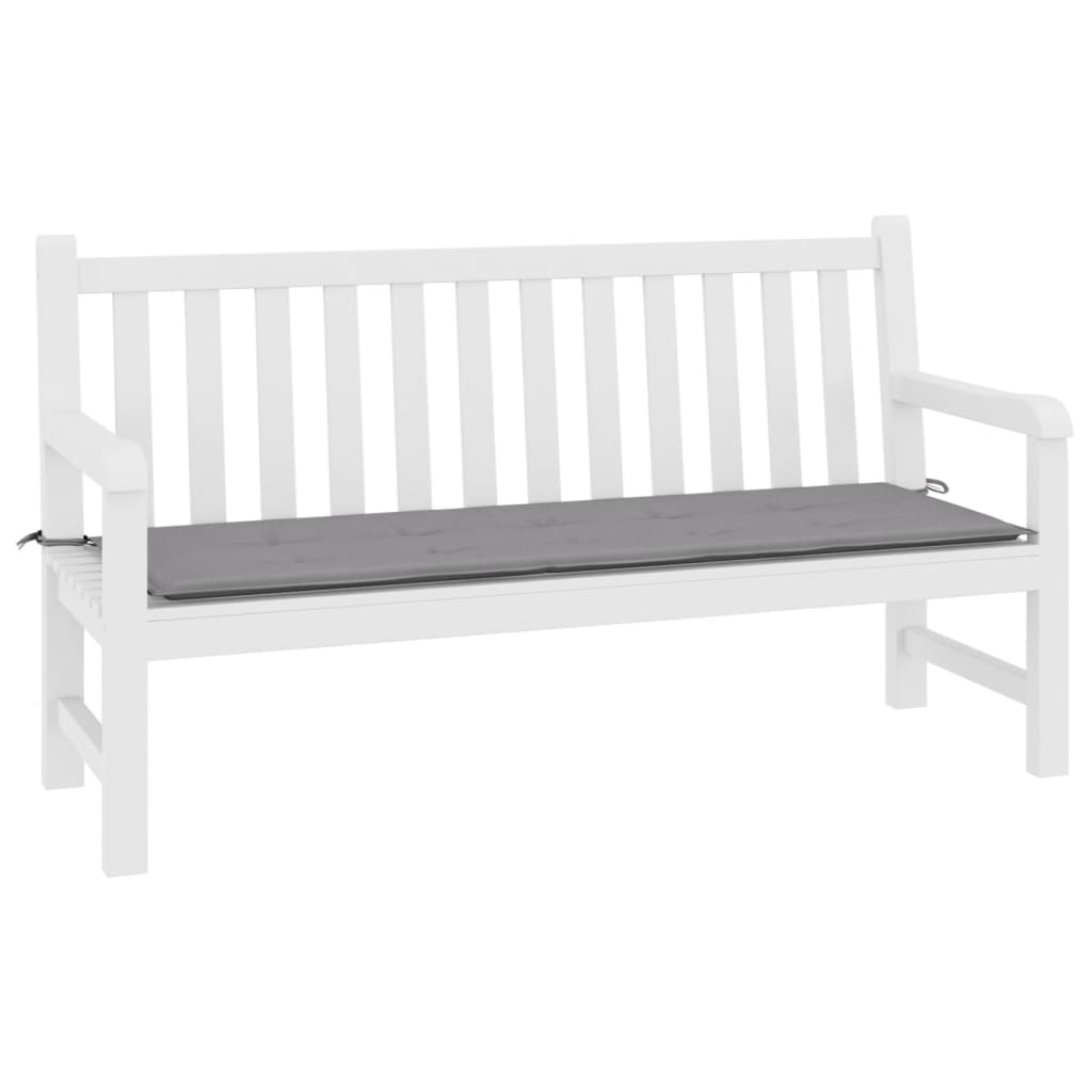 vidaXL Coussin de banc de jardin gris 200x50x3 cm tissu oxford