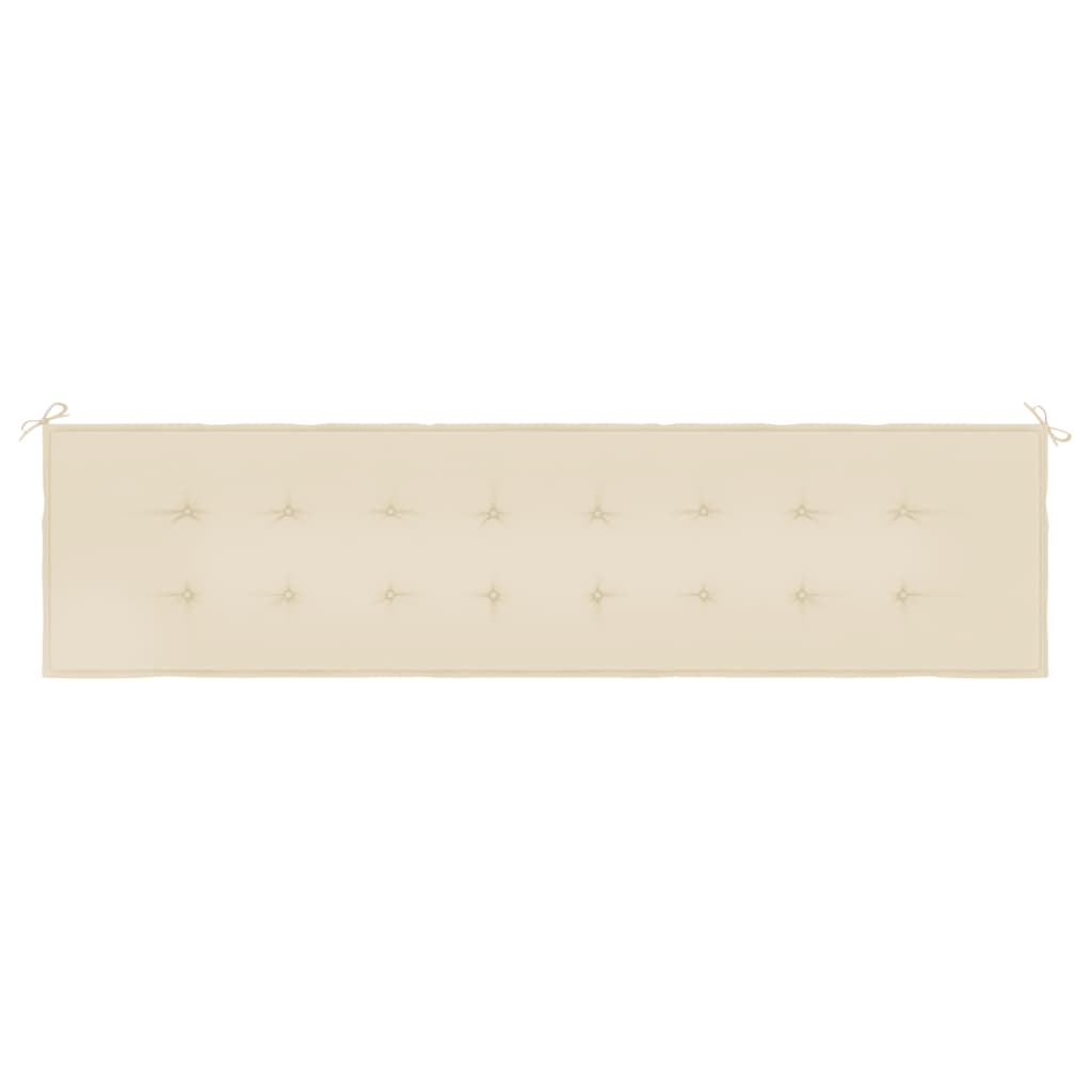 vidaXL Coussin de banc de jardin beige 200x50x3 cm tissu oxford