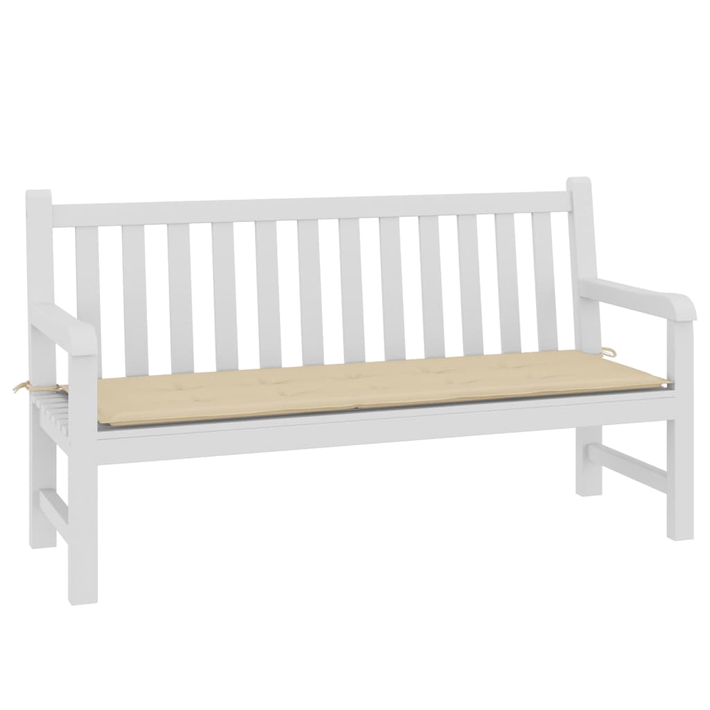 vidaXL Coussin de banc de jardin beige 150x50x3 cm tissu oxford