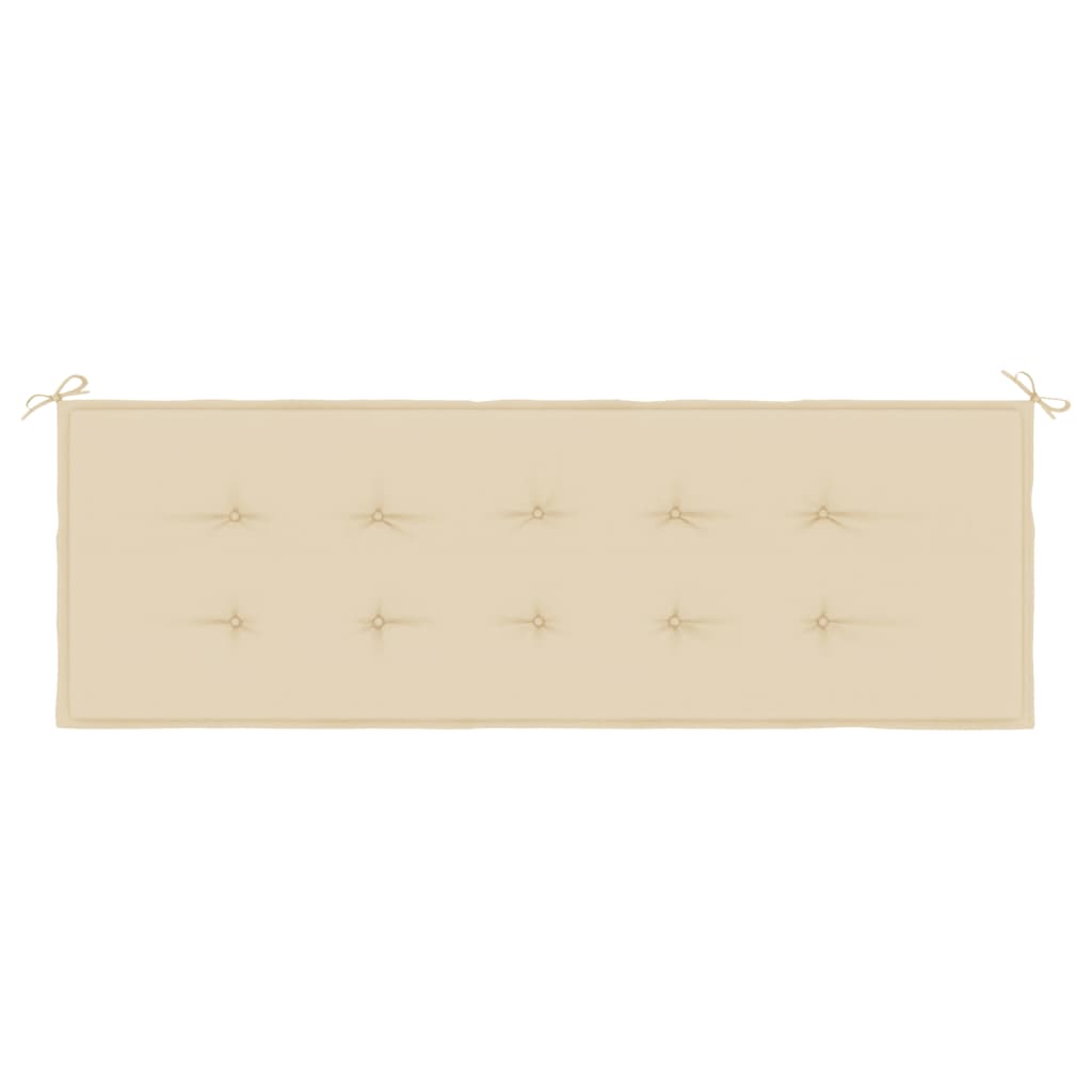 vidaXL Coussin de banc de jardin beige 150x50x3 cm tissu oxford