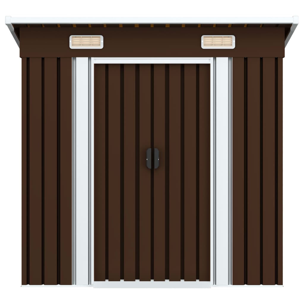 vidaXL Abri de stockage pour jardin Marron 194x121x181 cm Acier