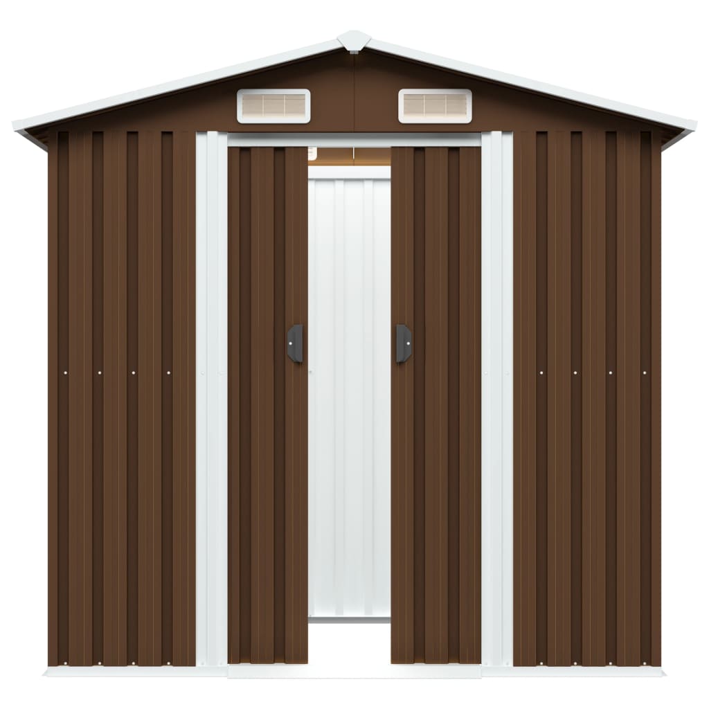 vidaXL Abri de stockage pour jardin Marron 204x132x186 cm Acier