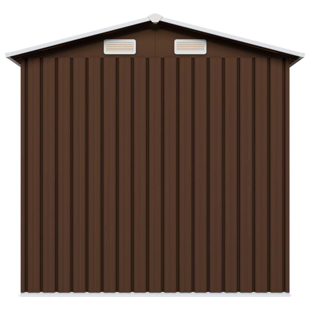 vidaXL Abri de stockage pour jardin Marron 204x132x186 cm Acier