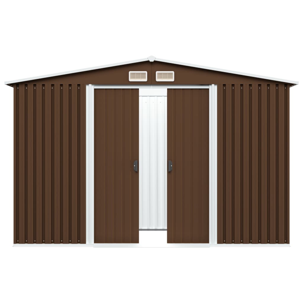 vidaXL Abri de stockage pour jardin Marron 257x205x178 cm Acier