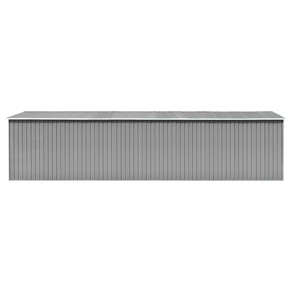 vidaXL Abri de jardin Gris 257x779x181 cm Acier galvanisé