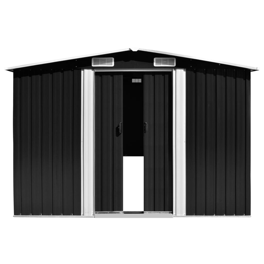 vidaXL Abri de jardin Anthracite 257x779x181 cm Acier galvanisé