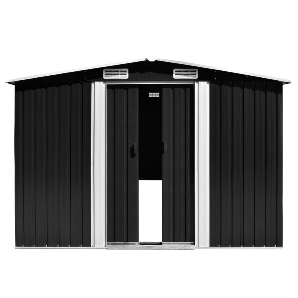 vidaXL Abri de jardin Anthracite 257x990x181 cm Acier galvanisé