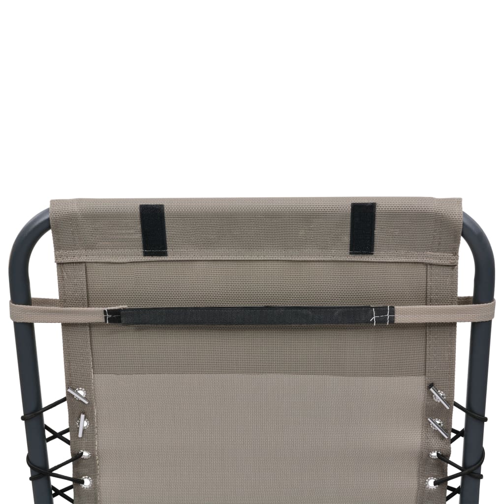 vidaXL Appui-tête de chaise longue Taupe 40x7,5x15 cm Textilène