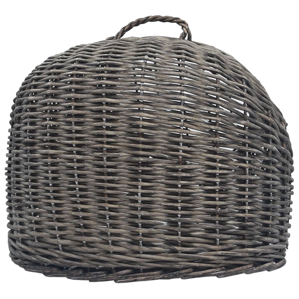vidaXL Cage de transport pour chats Gris 45x35x35 cm Saule naturel
