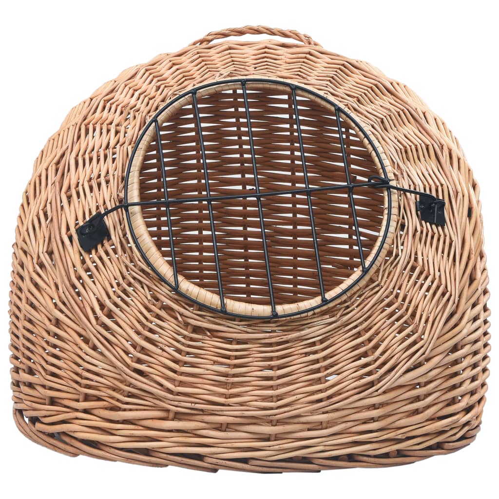 vidaXL Cage de transport pour chats 45x35x35 cm Saule naturel
