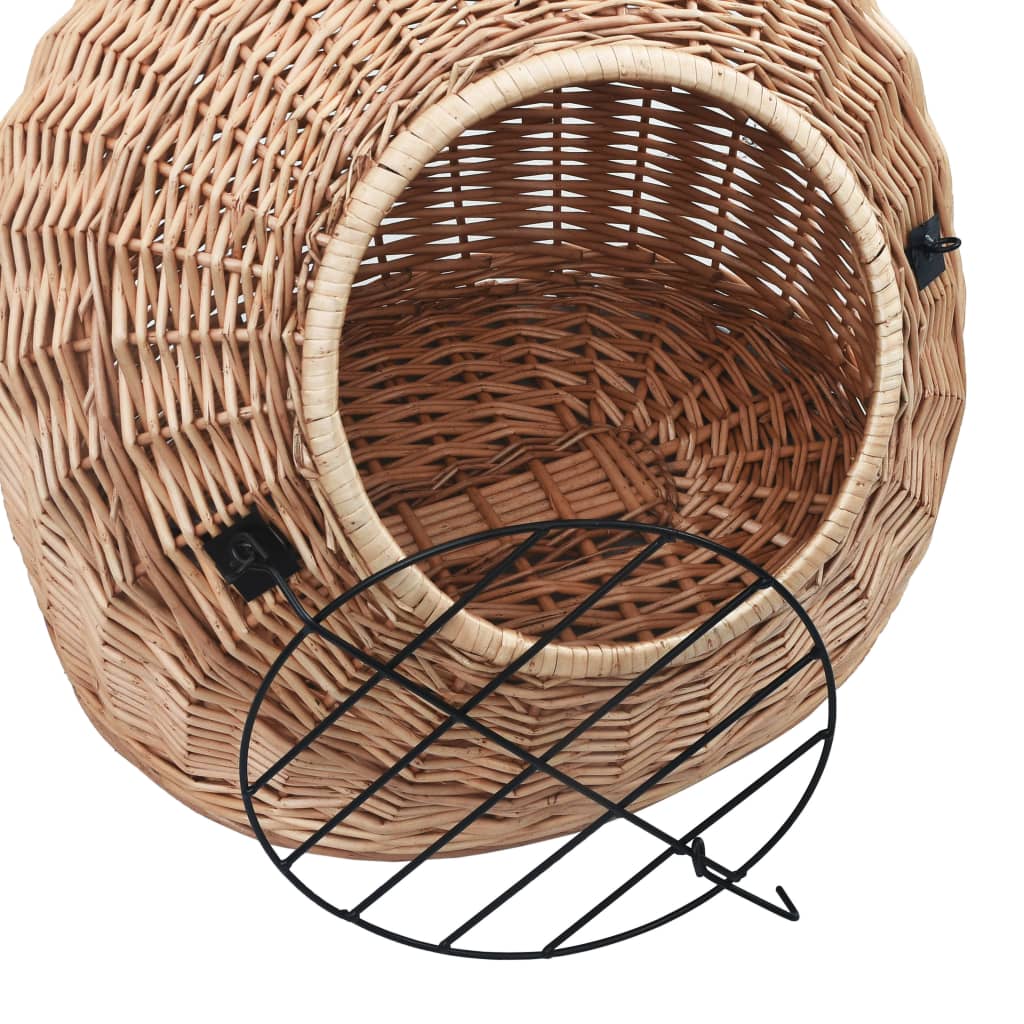 vidaXL Cage de transport pour chats 45x35x35 cm Saule naturel