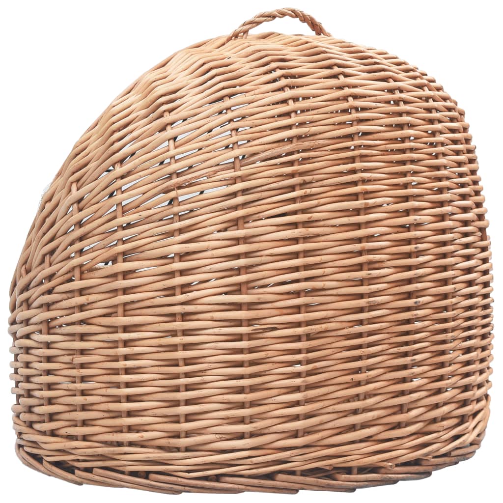 vidaXL Cage de transport pour chats 45x35x35 cm Saule naturel