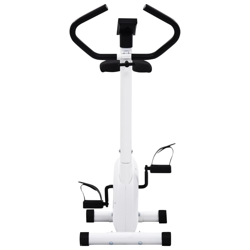vidaXL Vélo d'appartement avec résistance à courroie Blanc