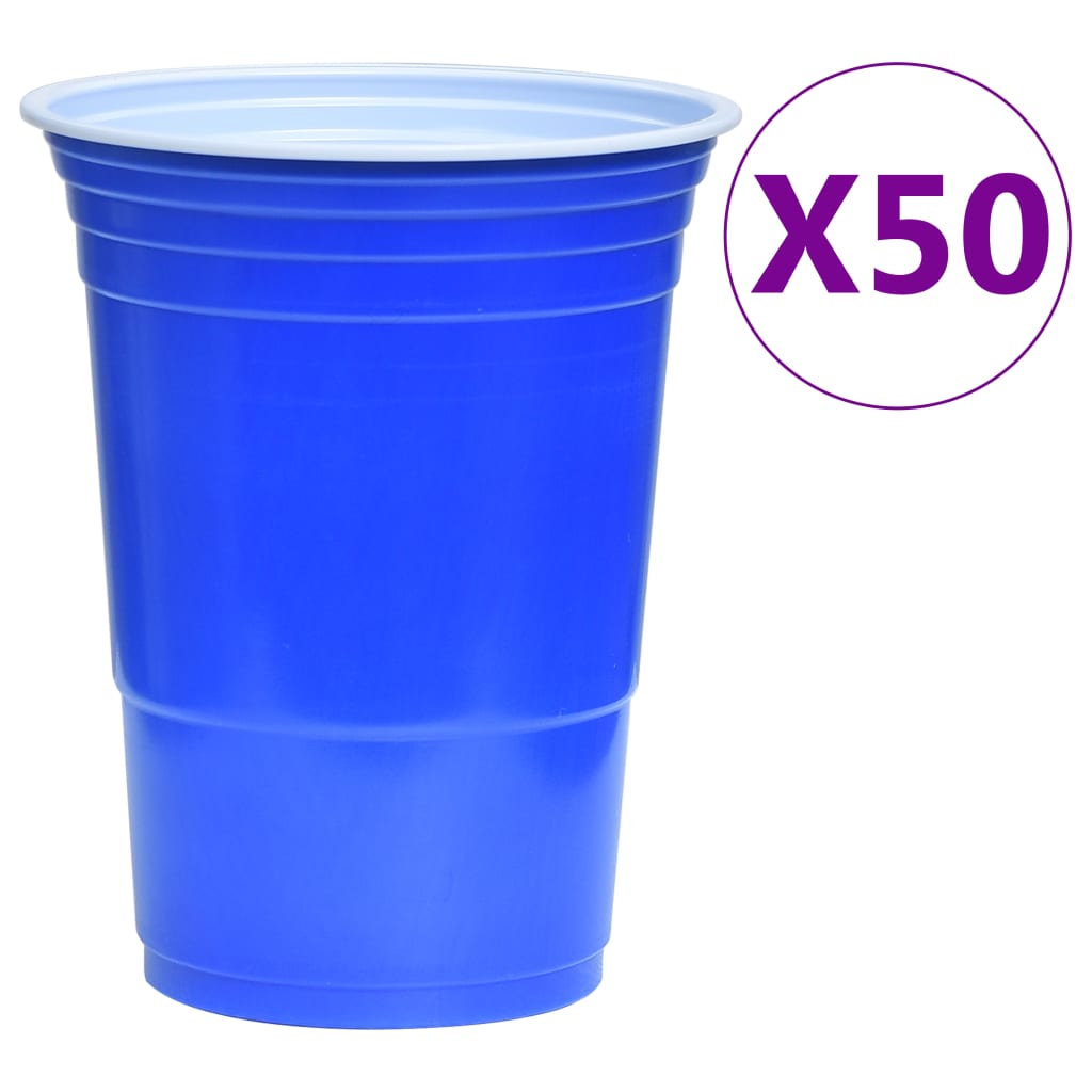 vidaXL Ensemble de table de bière-pong 0,5 L Plastique
