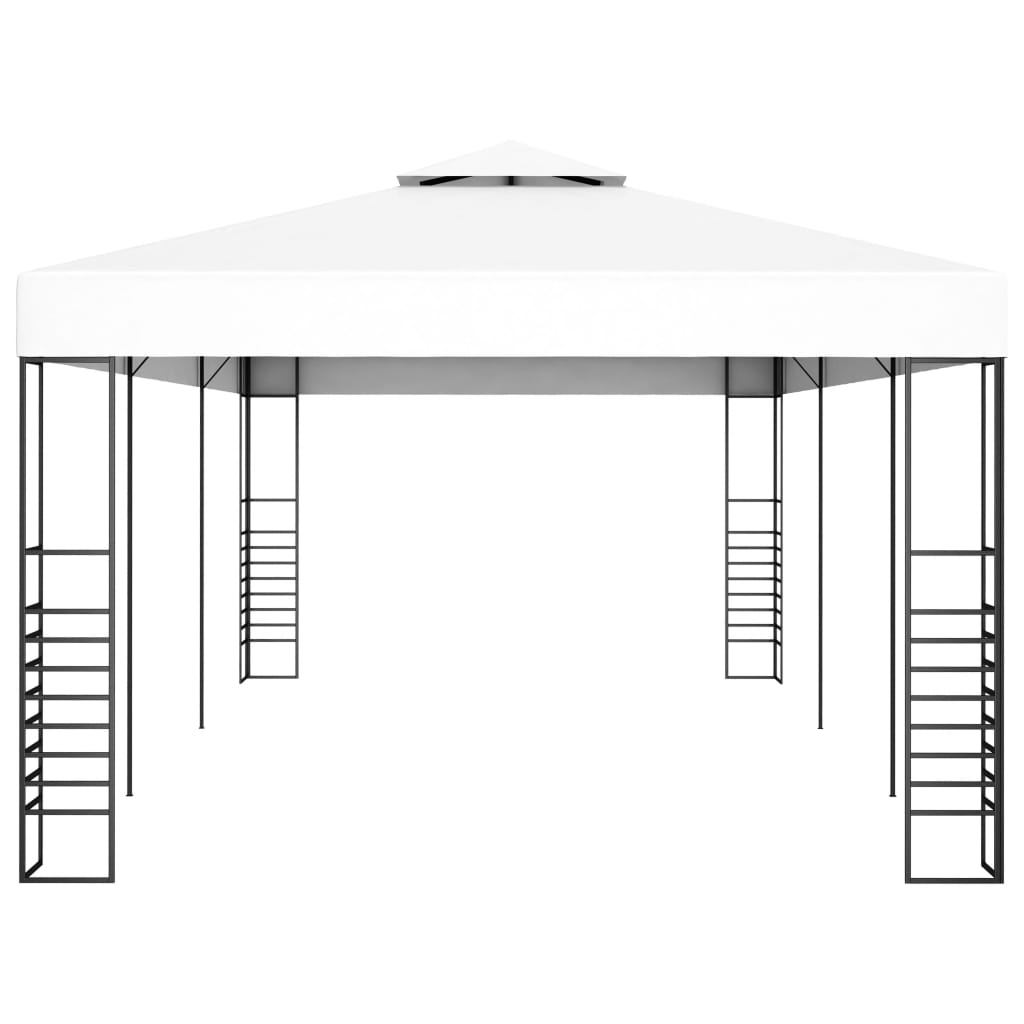 vidaXL Tonnelle de jardin 6 x 3 m Blanc