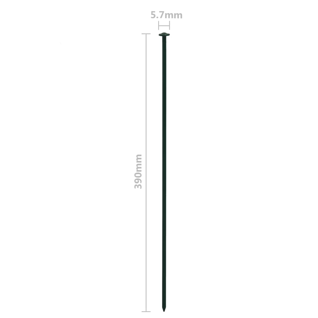 vidaXL Ensemble de clôture de jardin arquée 77,3x26 cm vert