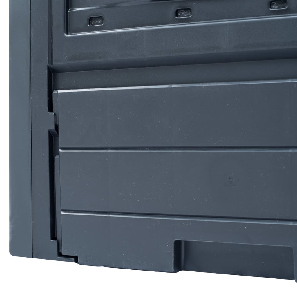 vidaXL Composteurs de jardin 2 pcs Gris 60x60x73 cm 520 L