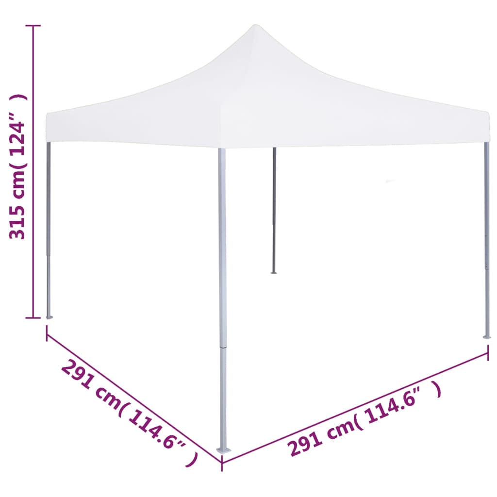vidaXL Tente de réception pliable professionnelle 3x3 m Acier Blanc