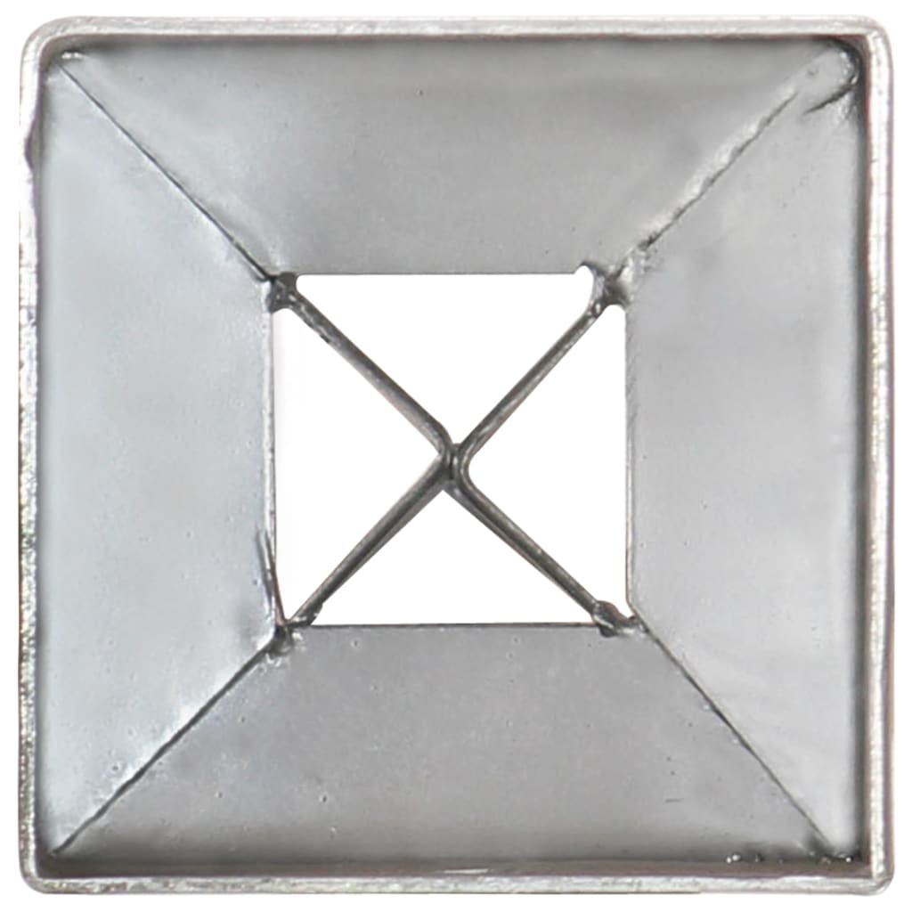 vidaXL Piquets au sol 12 pcs Argenté 7x7x90 cm Acier galvanisé