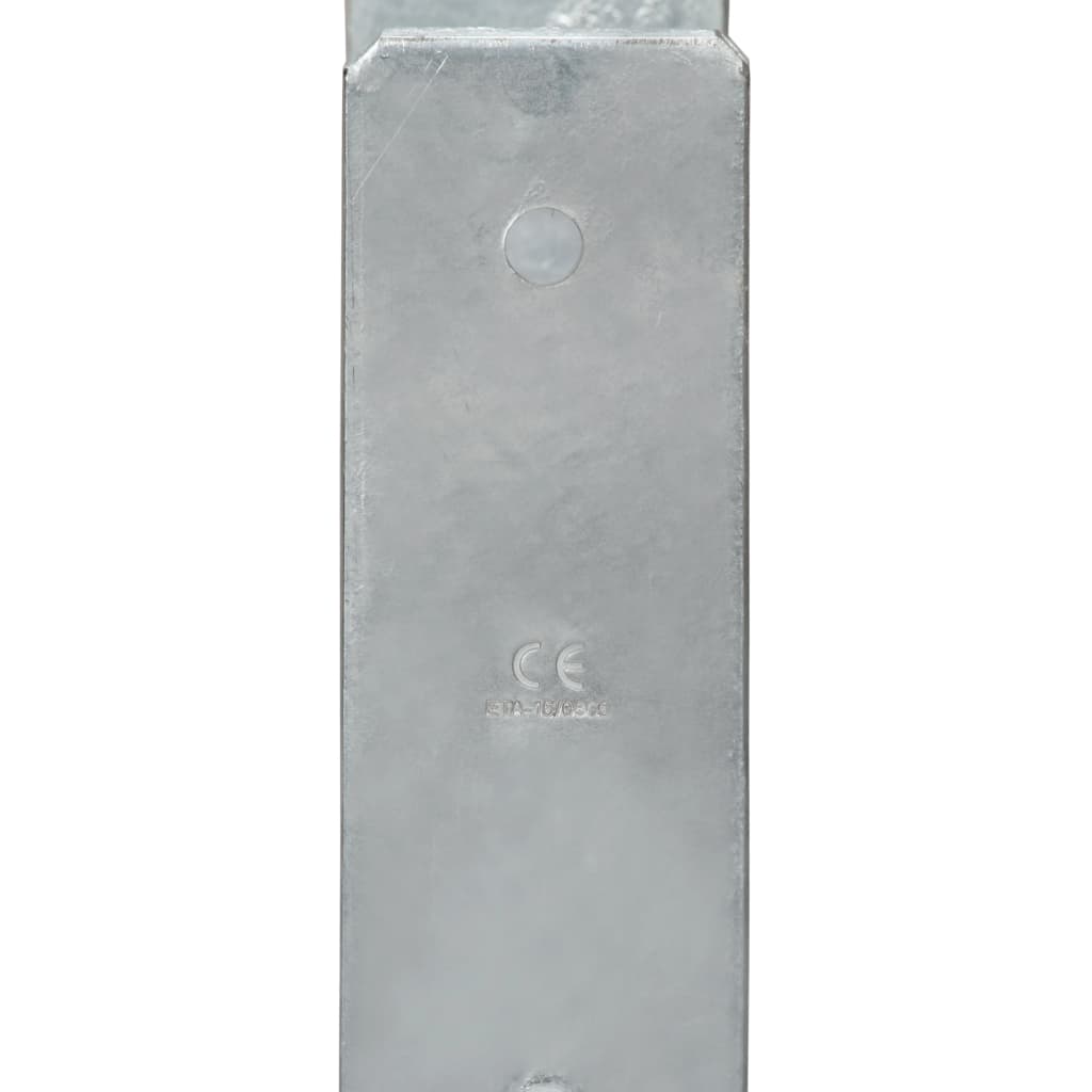 vidaXL Piquets de clôture 2 pcs Argenté 7x6x60 cm Acier galvanisé