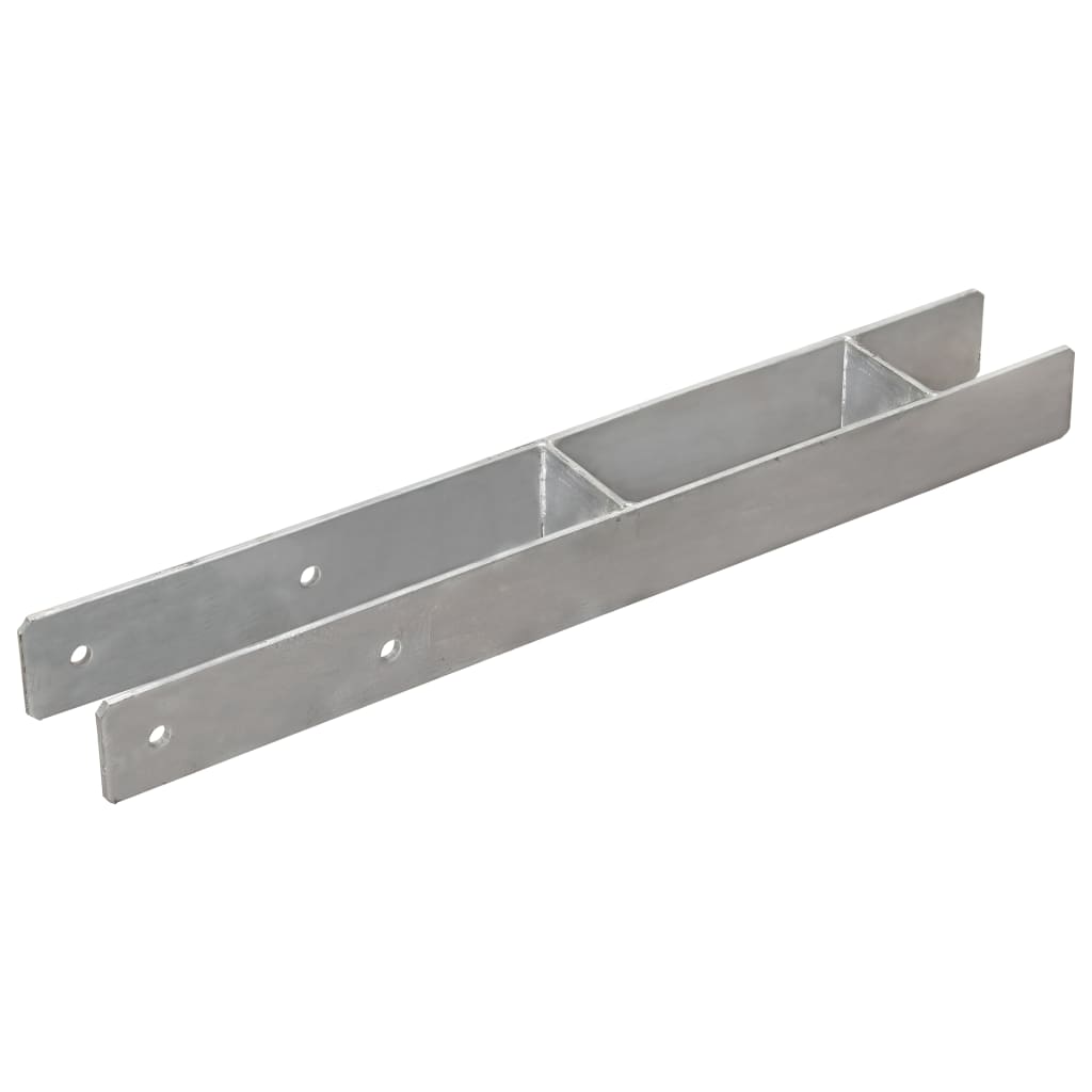 vidaXL Piquets de clôture 6 pcs Argenté 7x6x60 cm Acier galvanisé