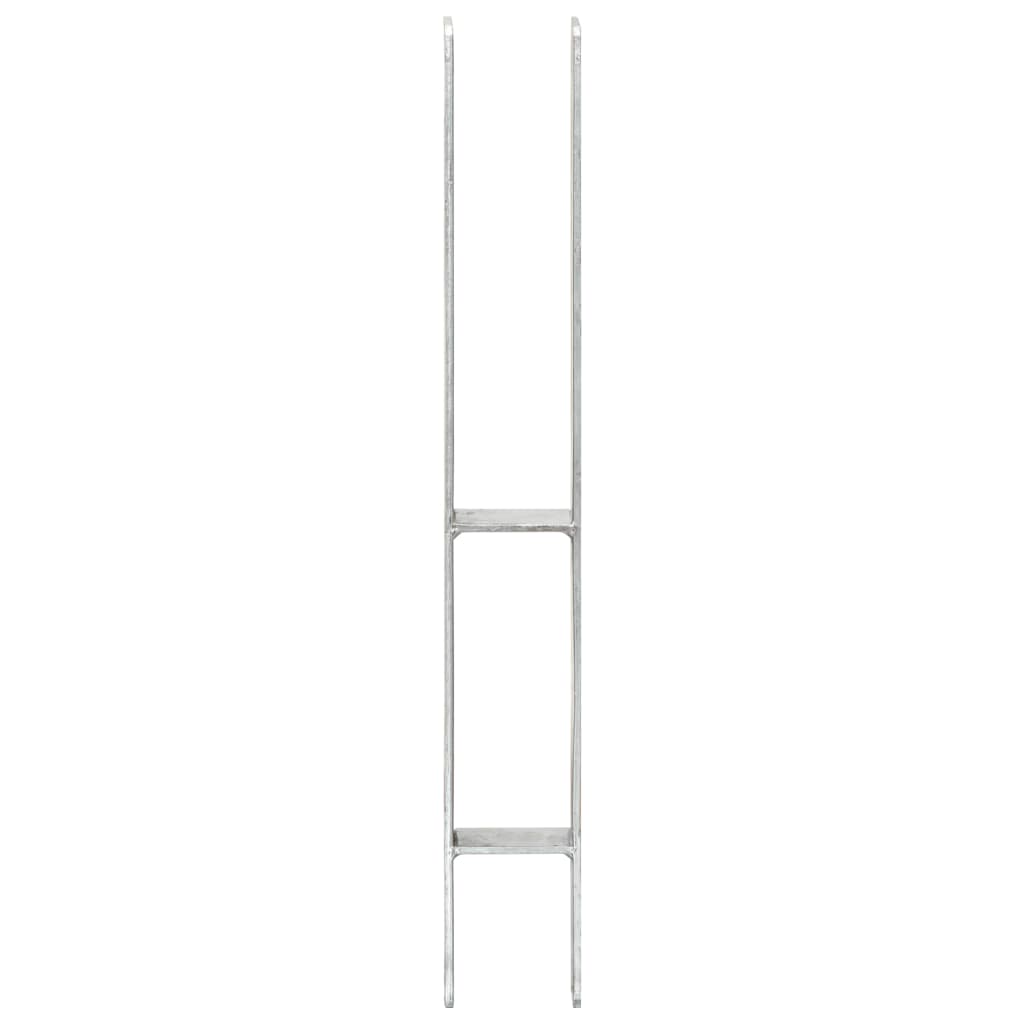 vidaXL Piquets de clôture 6 pcs Argenté 7x6x60 cm Acier galvanisé