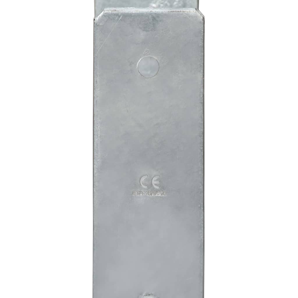 vidaXL Piquets de clôture 6 pcs Argenté 7x6x60 cm Acier galvanisé