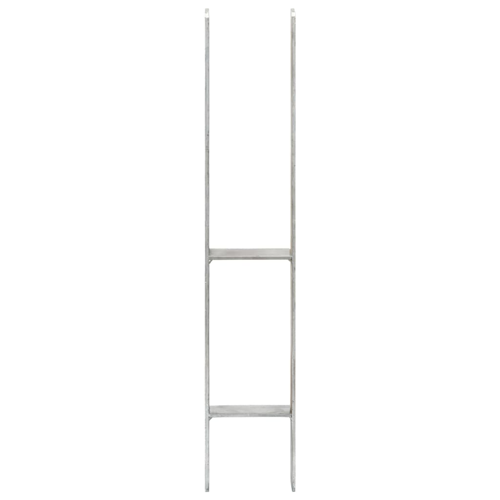 vidaXL Piquets de clôture 6 pcs Argenté 10x6x60 cm Acier galvanisé