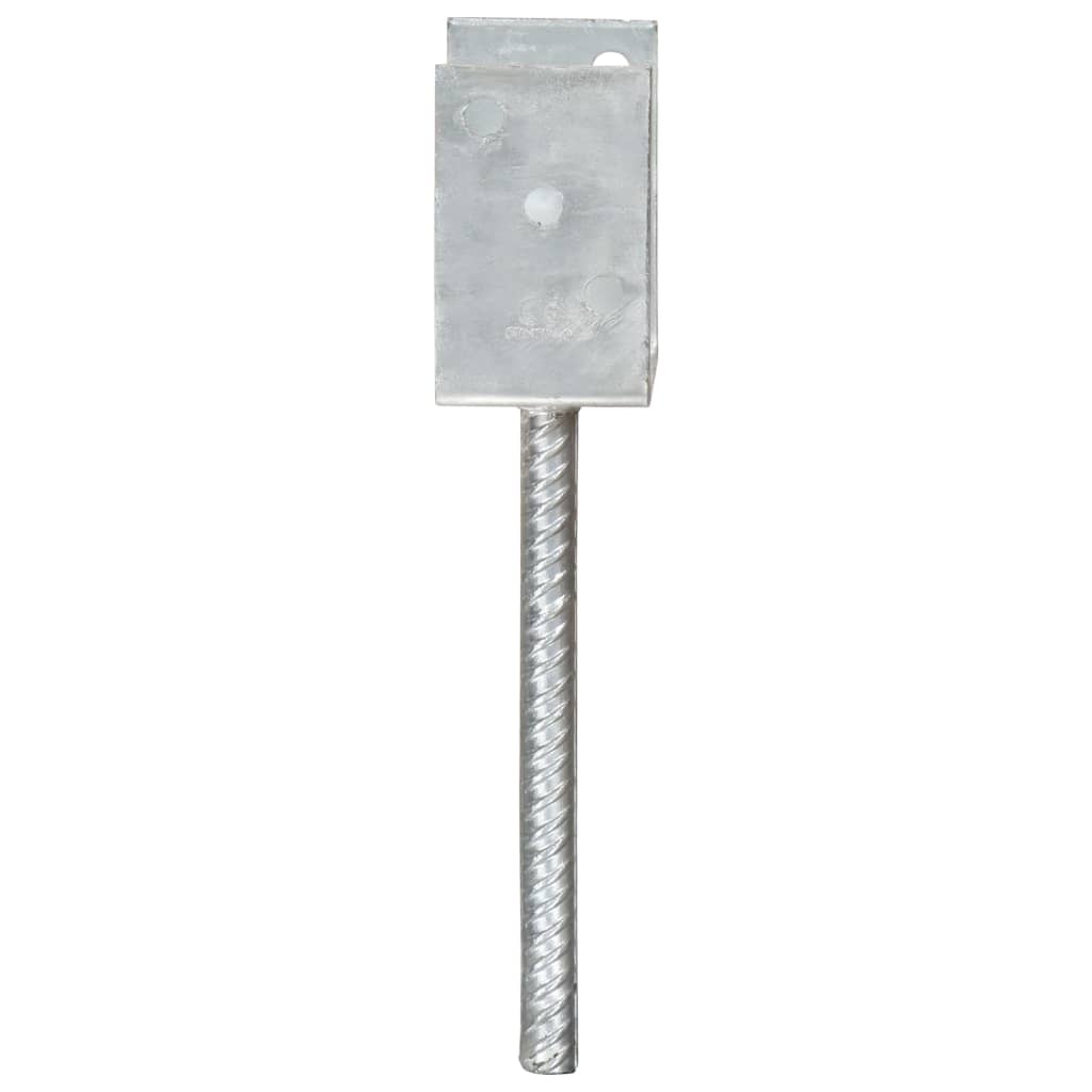 vidaXL Piquets de clôture 6 pcs Argenté 7x6x30 cm Acier galvanisé