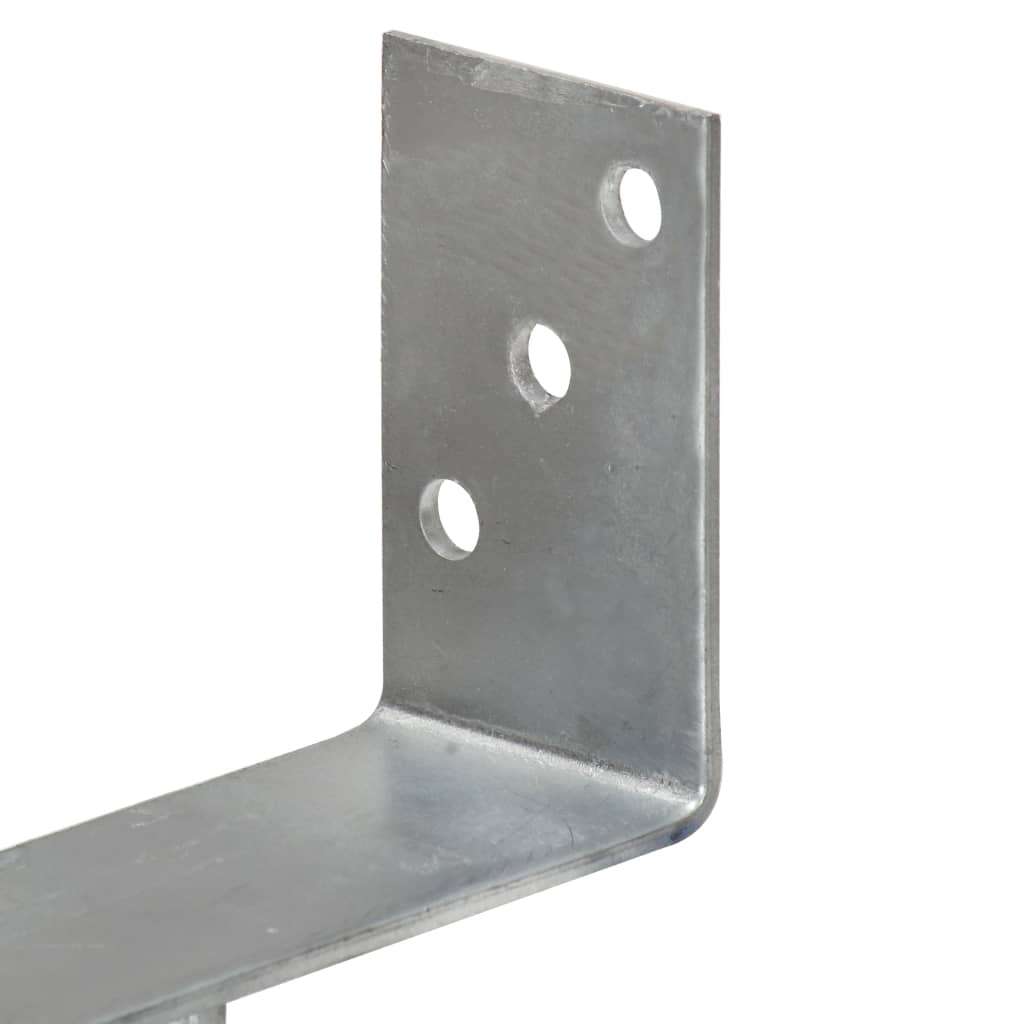 vidaXL Piquets de clôture 6 pcs Argenté 8x6x30 cm Acier galvanisé