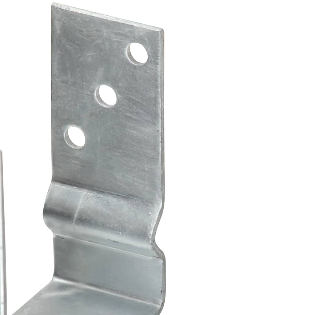 vidaXL Piquets de clôture 6 pcs Argenté 12x6x15 cm Acier galvanisé